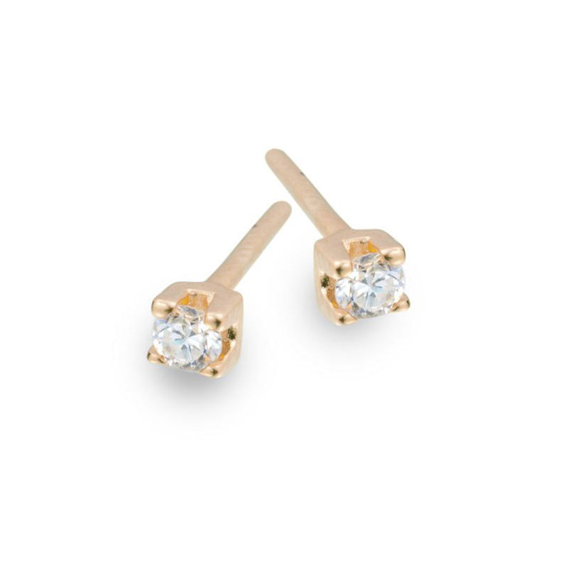 Loui Gold Stud Zirconia Earring