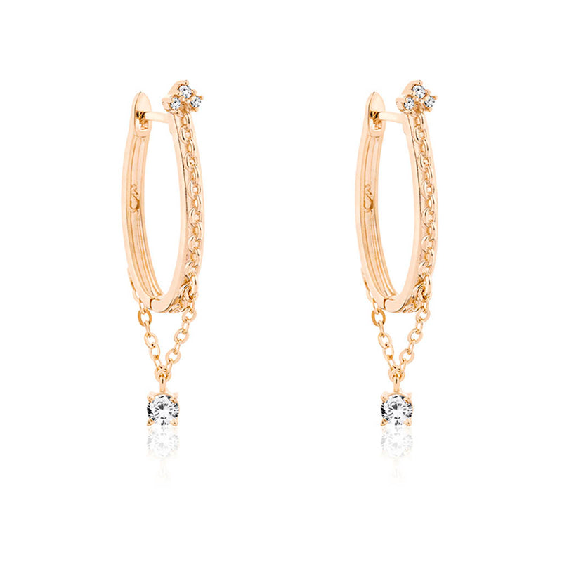 Amara Huggie Mediam Earrings In Gold