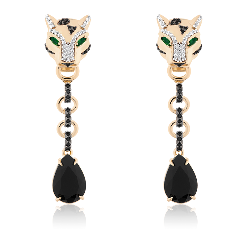 Panther earring in gold