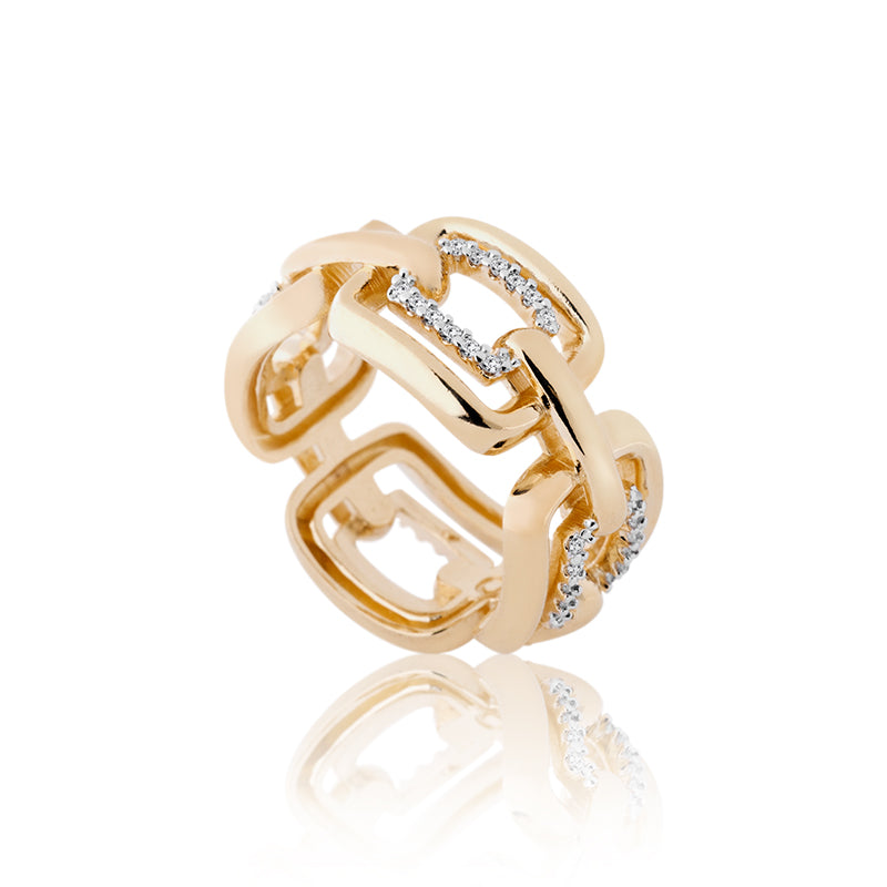 Lu Chain Yellow Gold Ring