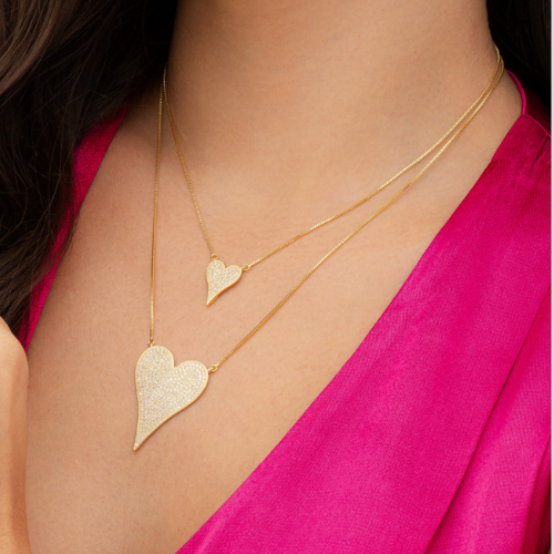 Heart Medium Zirconia Necklace