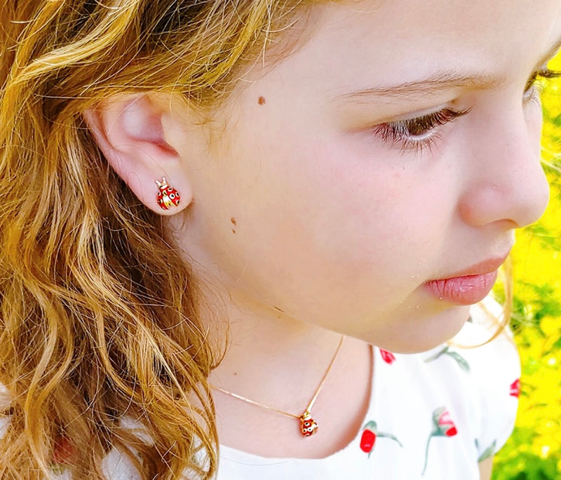 Ladybug kids Earring In Gold