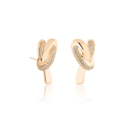 Knot Stud Earring In Gold