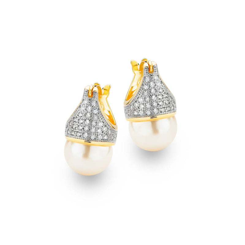 Lolita Pave Gold Plated zirconia Nickel Free Earrings