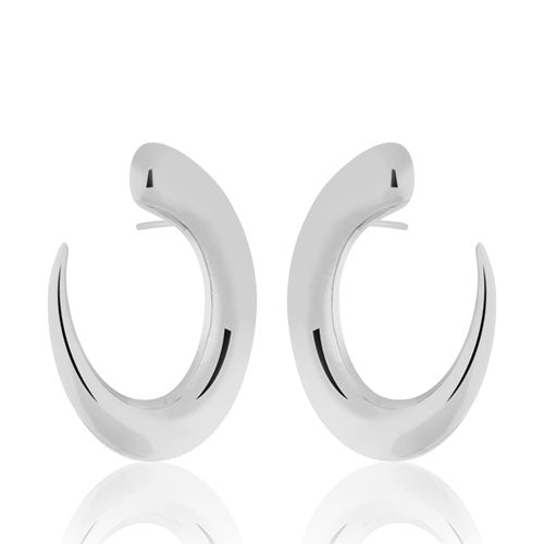 silver hoop earring