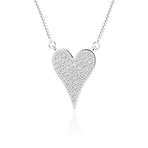 Unique Heart Zirconia Necklace