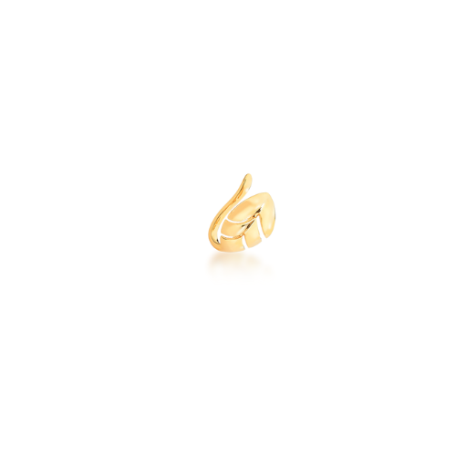 Ear Piercing 18k Gold Plated Flat Leaf