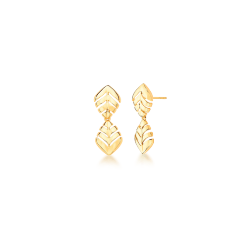 Mini Leaf Earring 18k Gold Plated